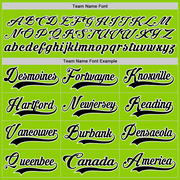 Custom Neon Green Black-White Hockey Lace Neck Jersey