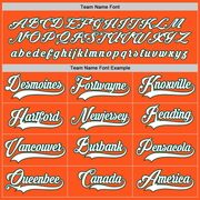 Custom Orange White-Green Hockey Jersey