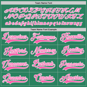 Custom Kelly Green Pink-White Hockey Jersey