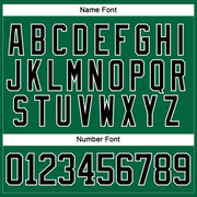 Custom Kelly Green Black-White Hockey Lace Neck Jersey