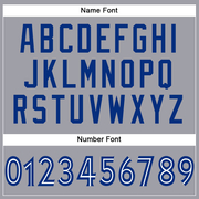 Custom Light Gray White-Royal Mesh Authentic Football Jersey