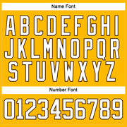 Custom Gold White-Brown Hockey Lace Neck Jersey