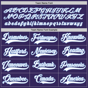 Custom Purple White-Light Blue Hockey Jersey