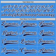 Custom Powder Blue Navy-White Hockey Jersey