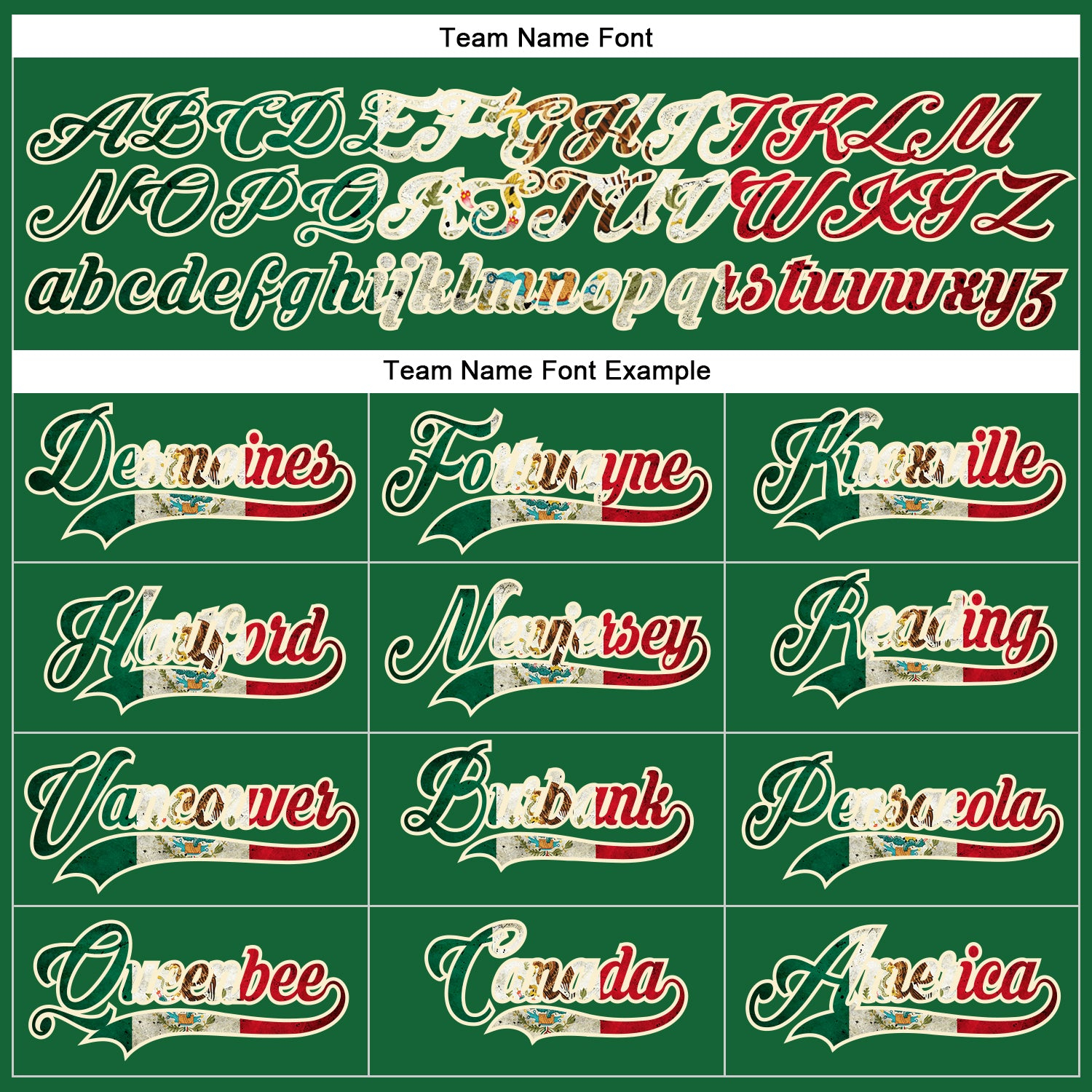 Custom Kelly Green Vintage Mexican Flag Cream-Red Hockey Lace Neck Jersey