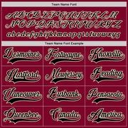 Custom Maroon Black-Cream Hockey Jersey