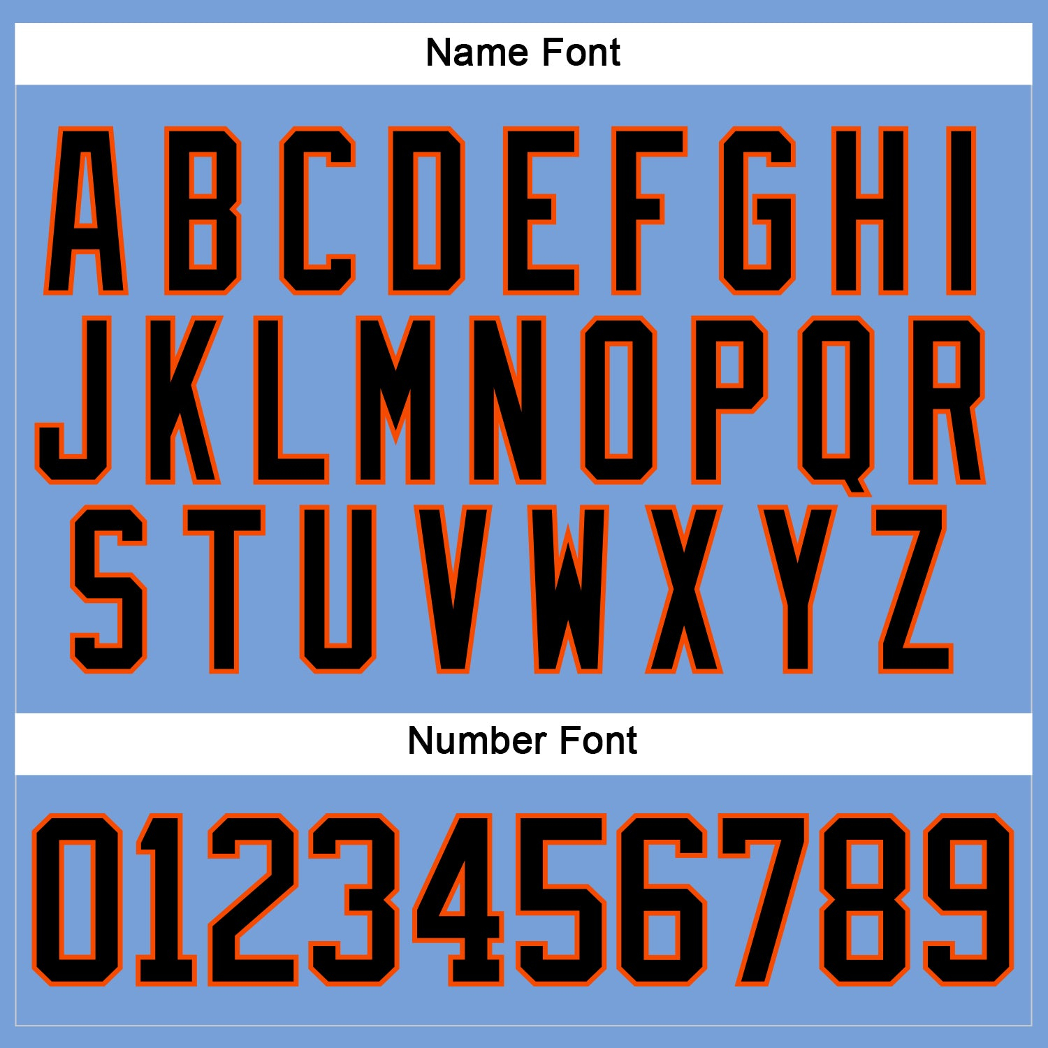 Custom Light Blue Black-Orange Hockey Lace Neck Jersey