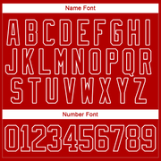 Custom Red Grass Green-White Christmas Santa Claus 3D Hockey Lace Neck Jersey