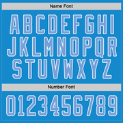 Custom Blue Light Blue-White Hockey Jersey