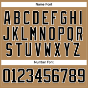 Custom Old Gold Black-White Hockey Lace Neck Jersey