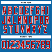 Custom Blue Red-White Hockey Jersey