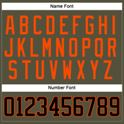 Custom Olive Black-Orange Salute To Service Hockey Jersey