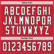 Custom Red White-Green Hockey Jersey