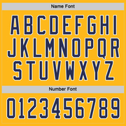 Custom Gold Navy-White Hockey Jersey