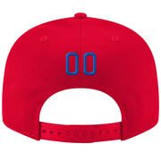 Custom Red Royal-White Stitched Adjustable Snapback Hat