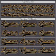 Custom Steel Gray Black-Old Gold Hockey Jersey