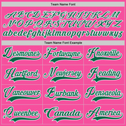 Custom Pink Kelly Green-White Hockey Lace Neck Jersey