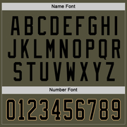 Custom Olive Black-Old Gold Salute To Service Hockey Jersey