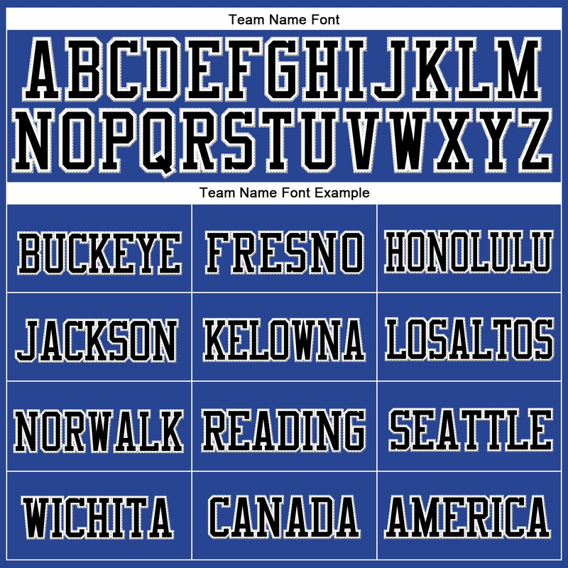 Custom Royal Black-White Stitched Cuffed Knit Hat