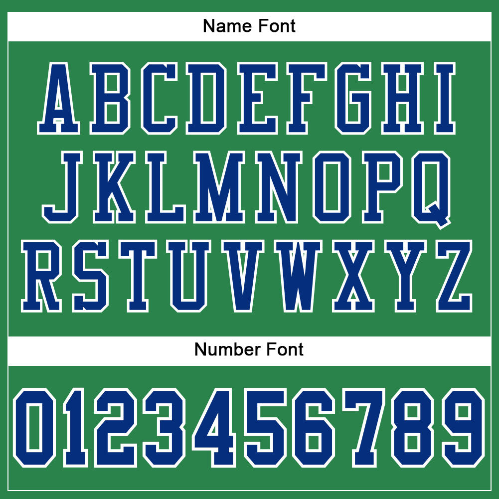 Custom Grass Green Royal-White Mesh Authentic Football Jersey