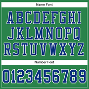 Custom Grass Green Royal-White Mesh Authentic Football Jersey