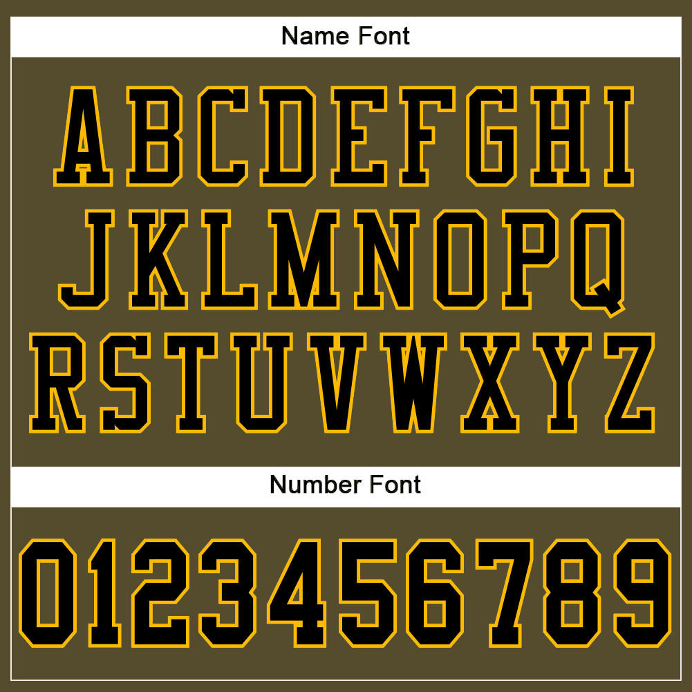 Custom Olive Black-Gold Mesh Authentic Salute To Service Football Jersey