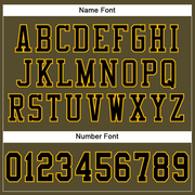 Custom Olive Black-Gold Mesh Authentic Salute To Service Football Jersey