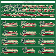 Custom Kelly Green Vintage USA Flag Cream-Black Hockey Lace Neck Jersey