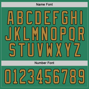 Custom Kelly Green Old Gold-Black Hockey Jersey