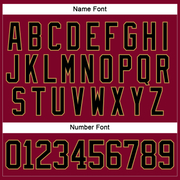 Custom Maroon Black-Old Gold Hockey Lace Neck Jersey