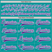 Custom Aqua Purple-White Hockey Jersey