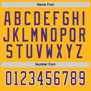 Custom Gold Purple-White Hockey Jersey