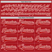 Custom Red White Hockey Lace Neck Jersey