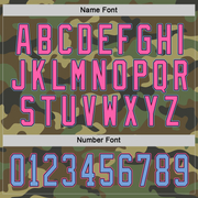 Custom Camo Light Blue-Pink Salute To Service Hockey Jersey