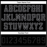 Custom Black Black-White Stitched Adjustable Snapback Hat