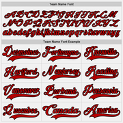 Custom White Red-Black Hockey Jersey