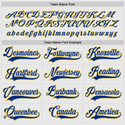 Custom White Royal-Gold Hockey Jersey