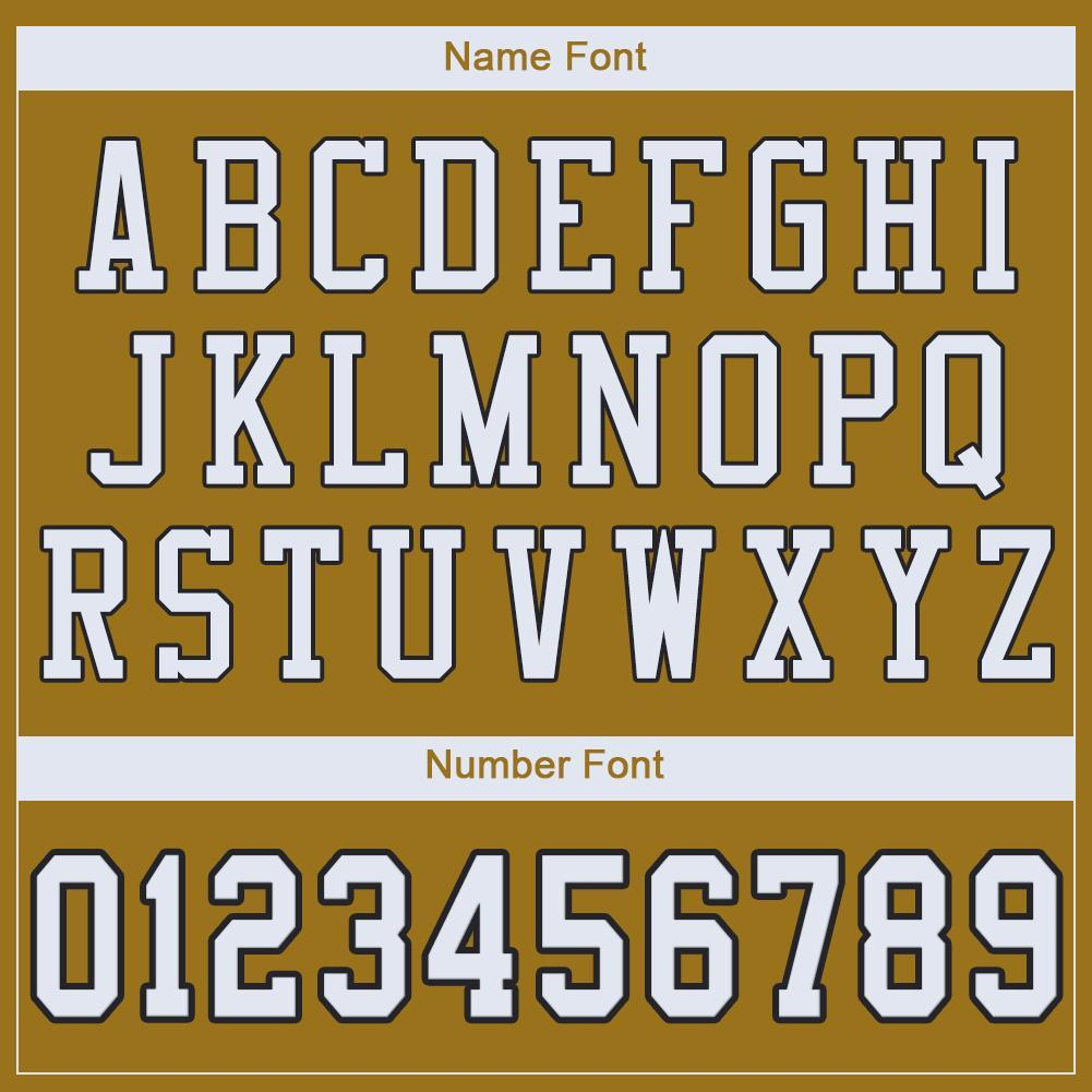 Custom Old Gold White-Black Mesh Authentic Football Jersey