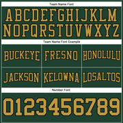 Custom Stitched Green Old Gold-Black Football Pullover Sweatshirt Hoodie