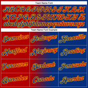 Custom Stitched Royal Red-Gold Gradient Fashion Sports Pullover Sweatshirt Hoodie