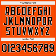 Custom Stitched Orange Black-White Sports Pullover Sweatshirt Hoodie