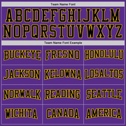 Custom Stitched Purple Black Pinstripe Black-Gold Sports Pullover Sweatshirt Hoodie