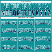 Custom Stitched Teal Navy-White Fade Fashion Arrow Sports Pullover Sweatshirt Hoodie