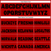 Custom Red Black Fleece Jogger Sweatpants