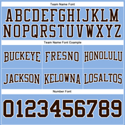 Custom Stitched Light Blue Brown-White Football Pullover Sweatshirt Hoodie