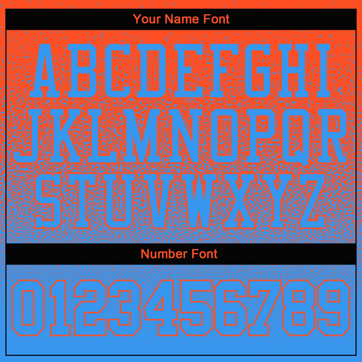 Custom Stitched Orange Powder Blue Fade Fashion Sports Pullover Sweatshirt Hoodie