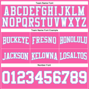 Custom Stitched Pink White-Light Blue Football Pullover Sweatshirt Hoodie