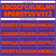 Custom Purple Orange Fleece Jogger Sweatpants