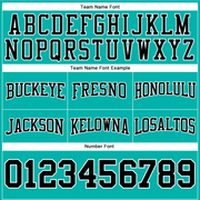 Custom Stitched Aqua Black-White Football Pullover Sweatshirt Hoodie