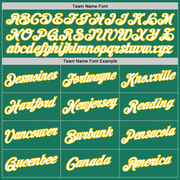 Custom Stitched Kelly Green White-Gold Sports Pullover Sweatshirt Hoodie